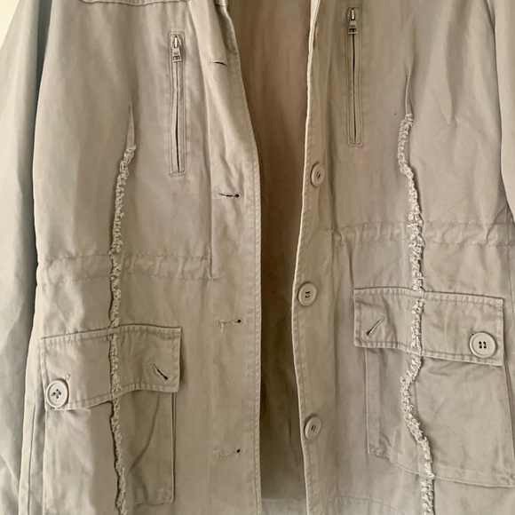 Vintage Women khakhi utility Jacket with adjustable string - Picture 2 of 10